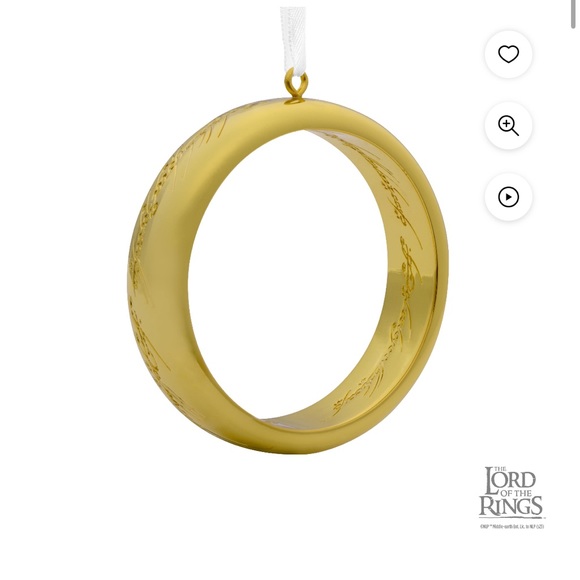 Hallmark The Lord of the Rings One ☝️ Ring 💍 Premium Metal Ornament, 0.14lbs - Picture 1 of 14